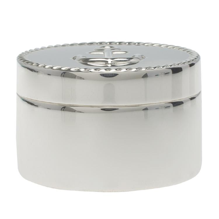 مملوكة مسبقًا Tiffany & Co. Silver Anchor Small Round Box