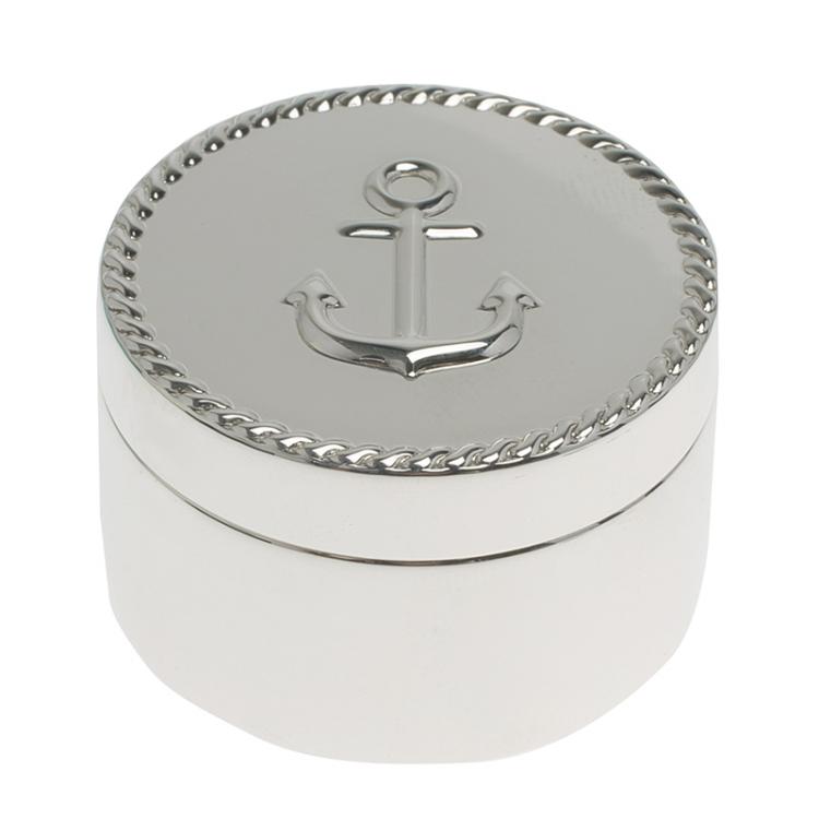 مملوكة مسبقًا Tiffany & Co. Silver Anchor Small Round Box