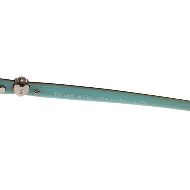 مملوكة مسبقًا Tiffany & Co. Tortoise Frame Locks Cat Eye Havana Sunglasses