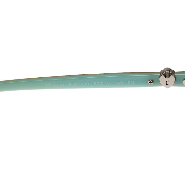 مملوكة مسبقًا Tiffany & Co. Tortoise Frame Locks Cat Eye Havana Sunglasses