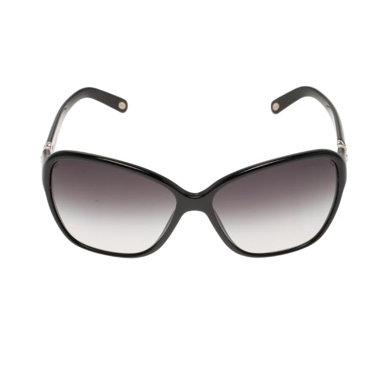 Pre Owned Tiffany & Co. Black 4070B Square Oversized Sunglasses