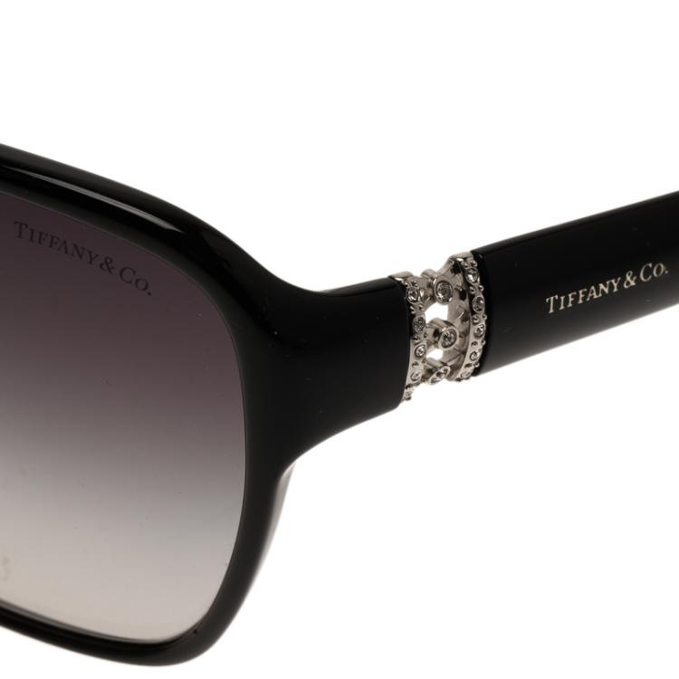 Pre Owned Tiffany & Co. Black 4070B Square Oversized Sunglasses