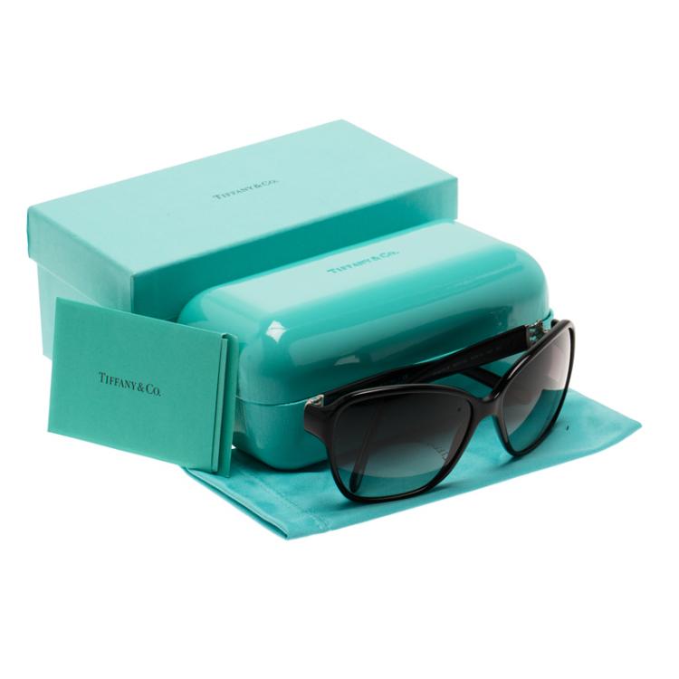 Pre Owned Tiffany & Co. Black 4070B Square Oversized Sunglasses