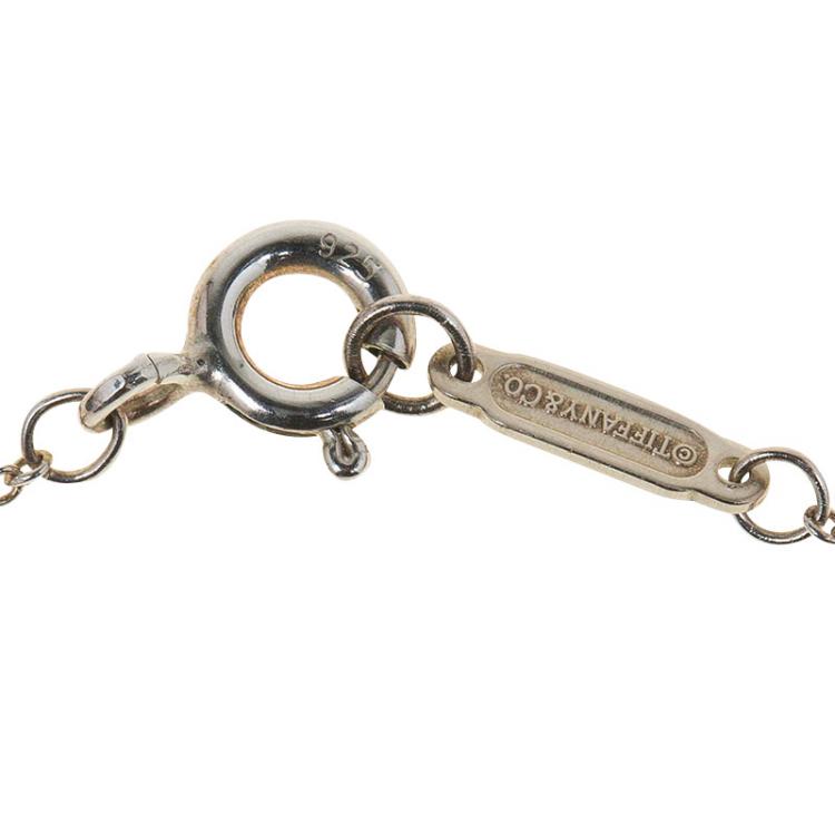 Pre Owned Tiffany & Co. Tiffany Twist Knot Silver Pendant Chain Necklace