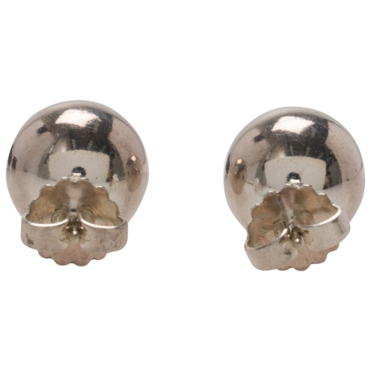 Pre Owned Tiffany & Co. Tiffany Beads Silver Stud Earrings