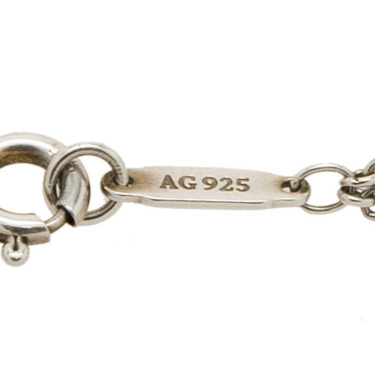 Pre Owned Tiffany & Co. Silver Infinity Bracelet 17cm