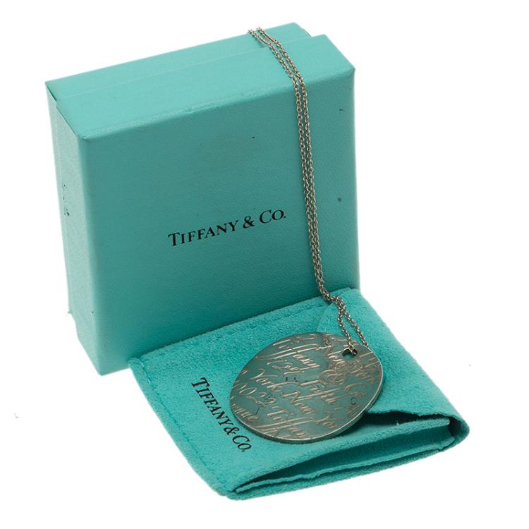 Pre Owned Tiffany & Co. Tiffany Notes Pendant Silver Chain Necklace