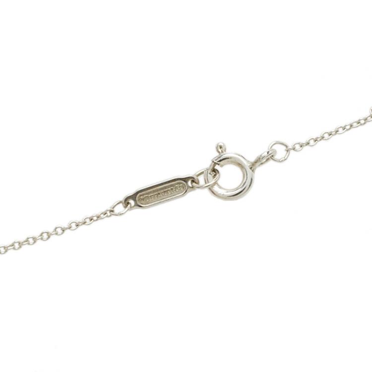 Pre Owned Tiffany & Co. Tiffany Notes Round Silver Pendant Chain Necklace
