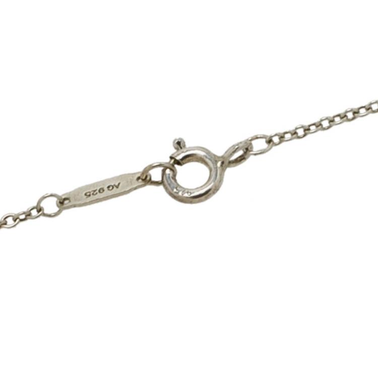 Pre Owned Tiffany &  Co. Tiffany 1837 Rubedo Silver Interlocking Circles Pendant Chain Necklace