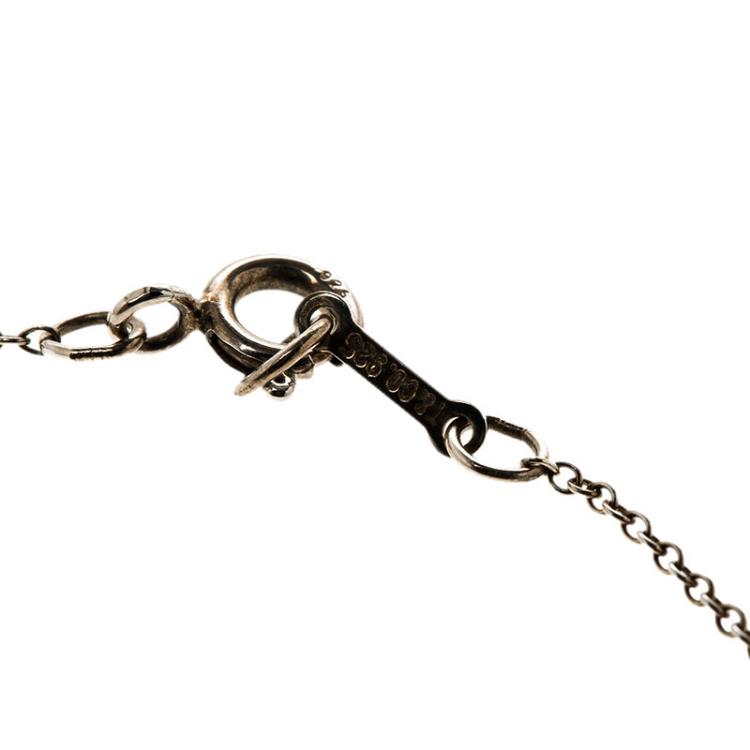 Pre Owned Tiffany & Co. Paloma Picasso's  X Silver Pendant Necklace