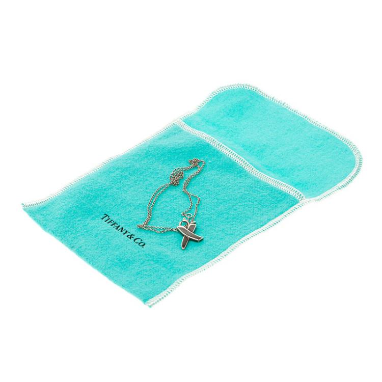 Pre Owned Tiffany & Co. Paloma Picasso's  X Silver Pendant Necklace