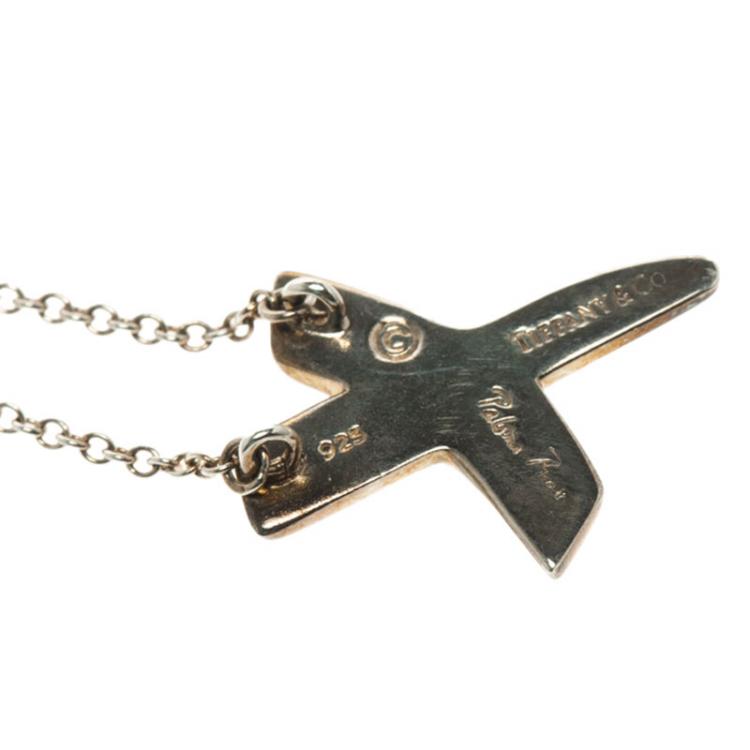 Pre Owned Tiffany & Co. Paloma's X Silver Pendant Necklace