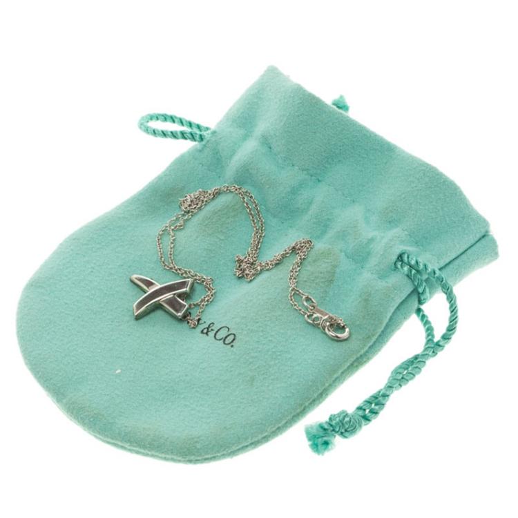 Pre Owned Tiffany & Co. Paloma's X Silver Pendant Necklace