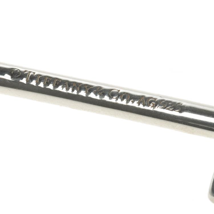 Pre Owned Tiffany & Co. Fleur de Lis Key Silver XL Pendant Necklace