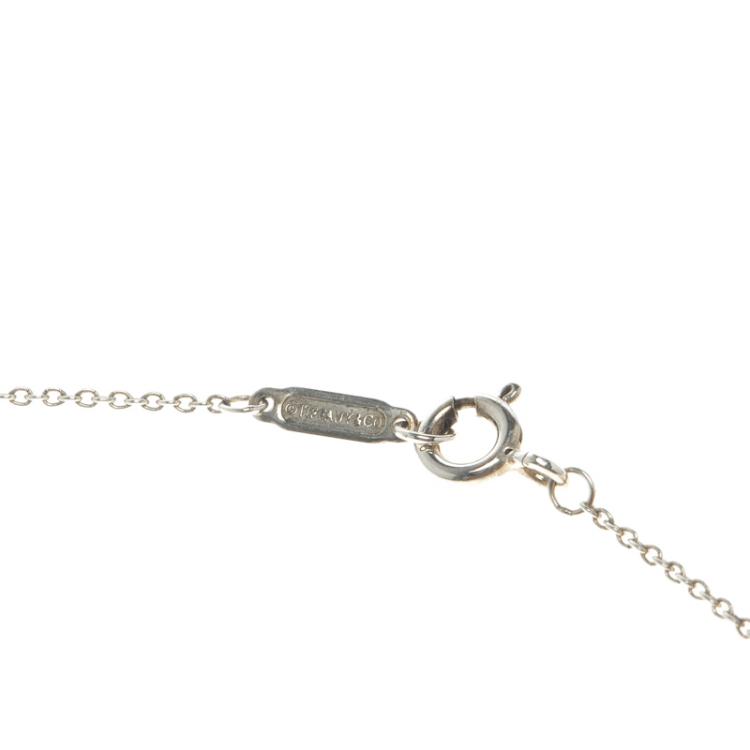 Pre Owned Tiffany & Co. Fleur de Lis Key Silver XL Pendant Necklace