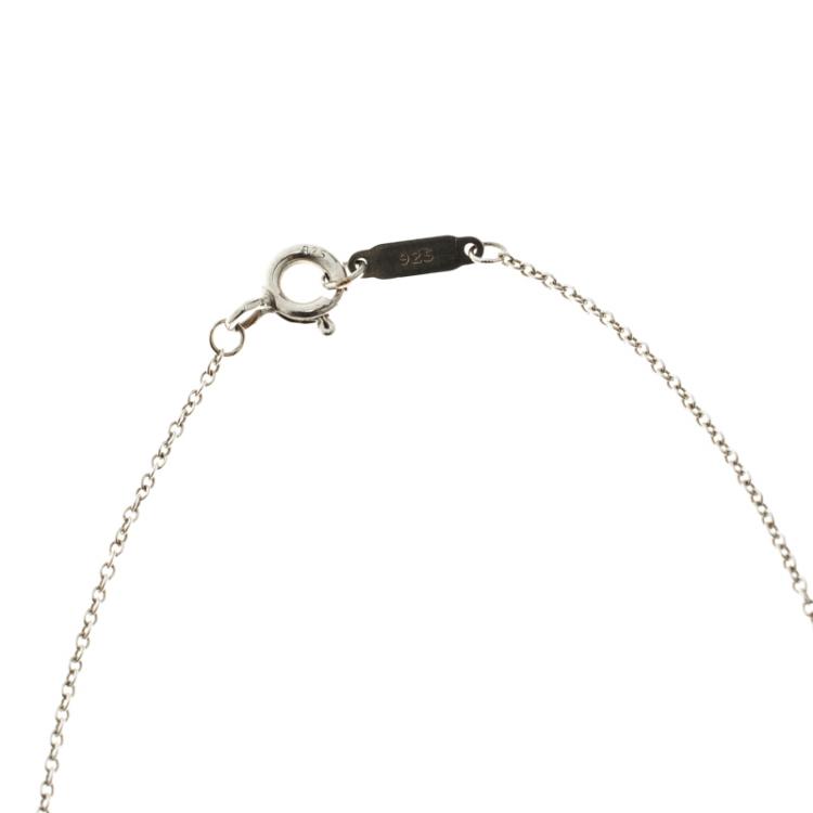 Pre Owned Tiffany & Co. Interlocking Circles Silver Pendant Necklace