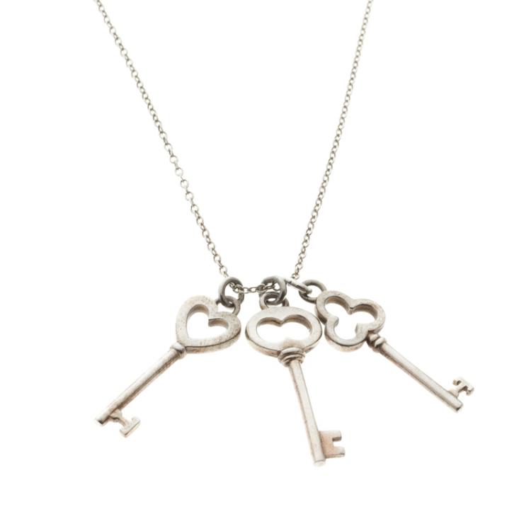 Tiffany & Co. Tiffany Keys Silver Three Key Pendant Necklace