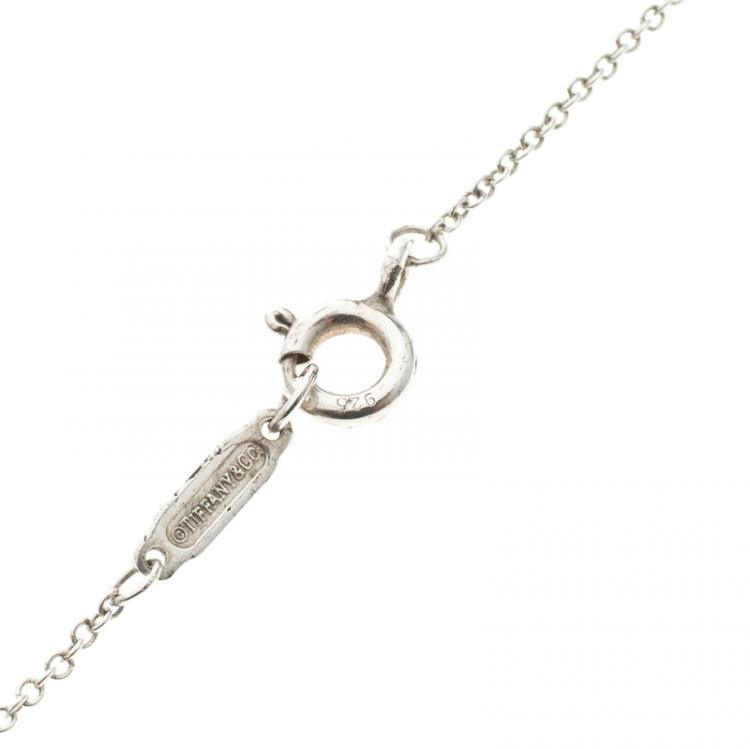 Pre Owned Tiffany & Co. Daisy Key Diamond & Silver Pendant Necklace