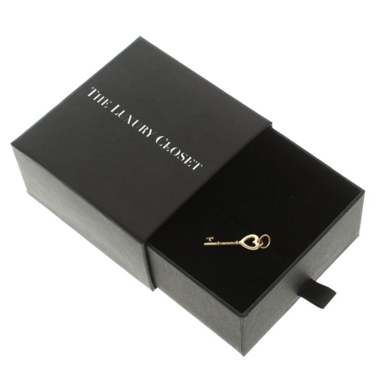 Pre Owned Tiffany & Co. Heart Mini Key 18k Yellow Gold Pendant