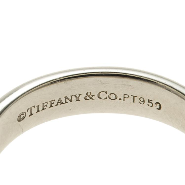 Pre Owned Tiffany & Co. Platinum 0.21 Diamond Solitaire Ring Size 50