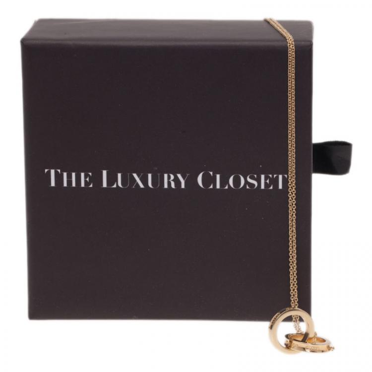 Pre Owned Tiffany & Co. 1837 Interlocking Circles Yellow Gold Chain Necklace