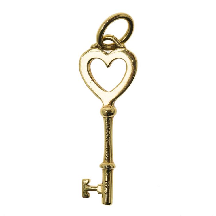 tiffany gold heart key