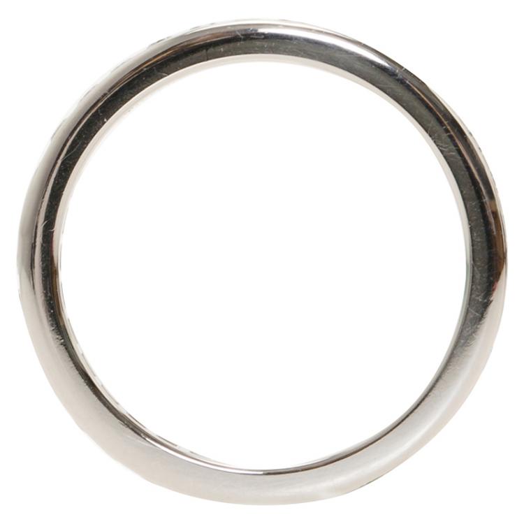 Pre Owned Tiffany & Co. Diamond Platinum Wedding Band Ring Size 50.5