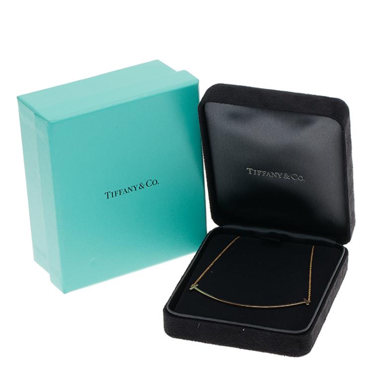 Pre Owned Tiffany & Co. T Smile Rose Gold Necklace
