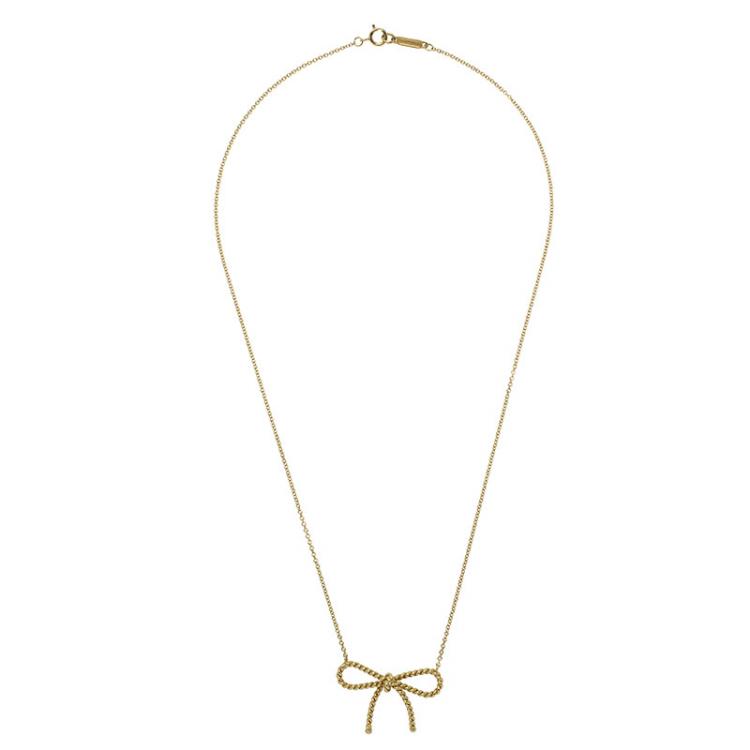 tiffany twist bow necklace