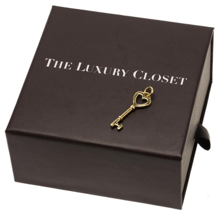 Pre Owned Tiffany & Co. Tiffany Keys Yellow Gold Heart Key Pendant