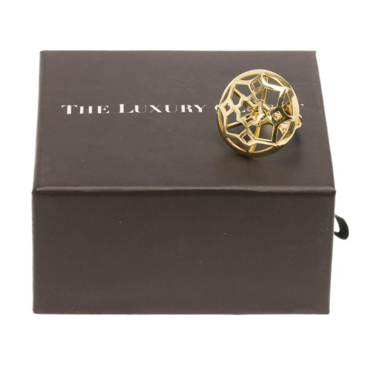 Pre Owned Tiffany & Co. Paloma Picasso Marrakesh Large Open Dome 18k Gold Ring Size 50