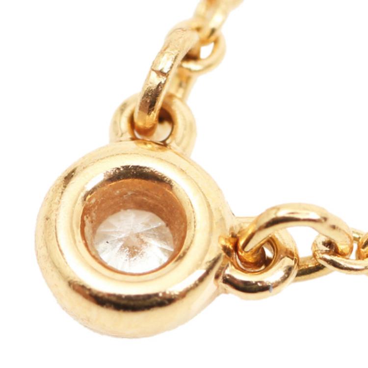 Pre Owned Tiffany & Co Elsa Perreti Diamonds by the Yard Diamond Yellow Gold Necklace