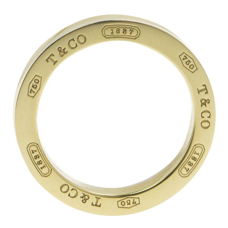 Pre Owned Tiffany & Co. 1837 18k Yellow Gold Circle Pendant