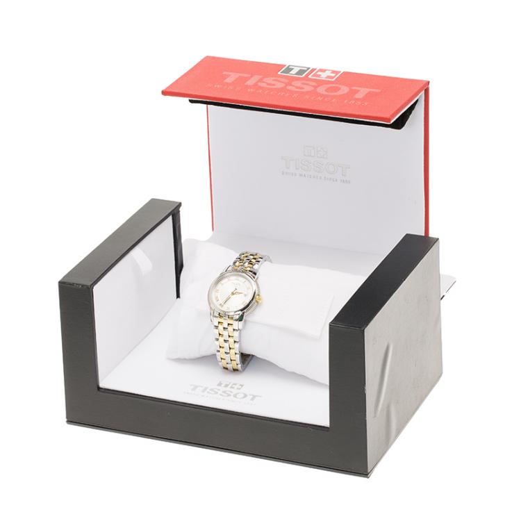 Pre Owned Tissot White Stainless Steel Ballade III Women's Wristwatch 28MM