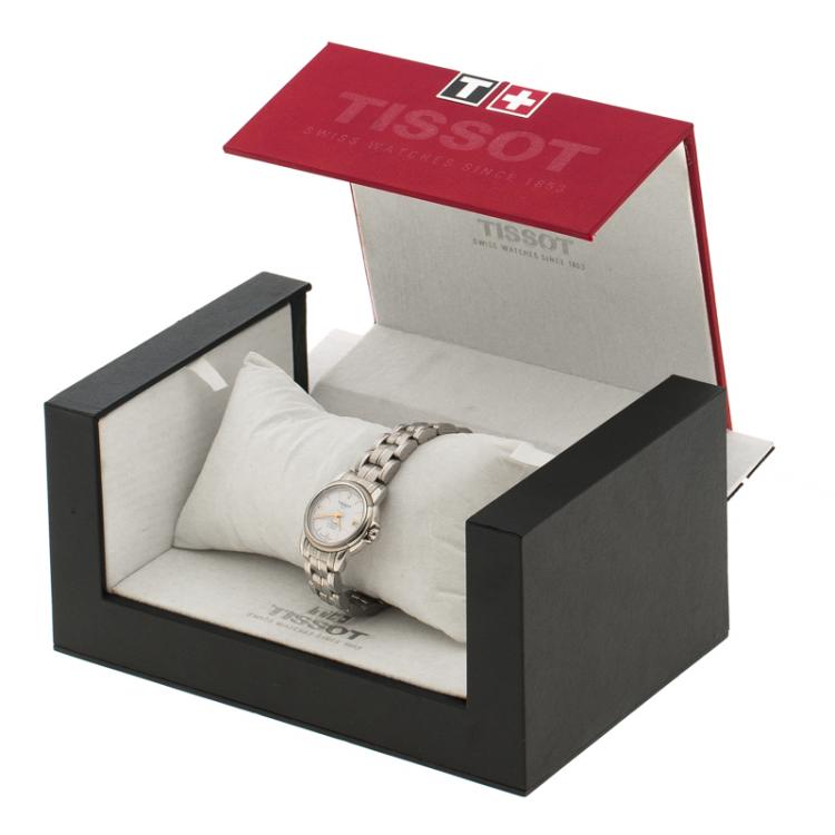 Pre Owned Tissot White Stainless Steel Seastar A630/70K Women's Wristwatch 24MM