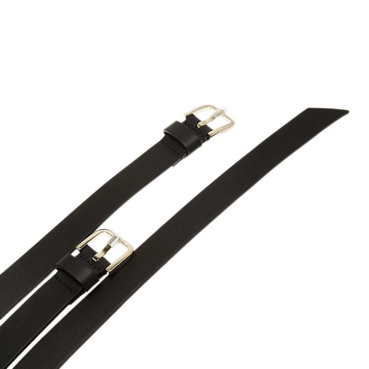 Pre Owned Tod's Black Leather Wrap Around Waist Belt 80 CM