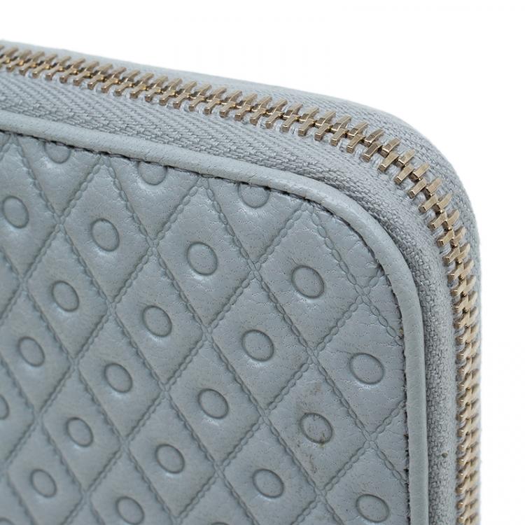 Pre Owned Tod's Grey Zip Around Wallet