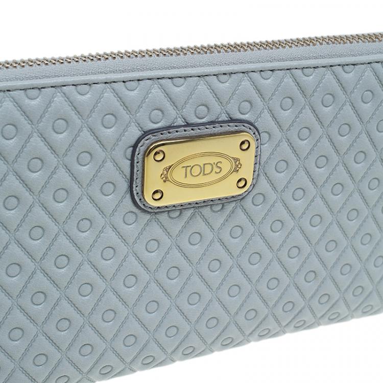 Pre Owned Tod's Grey Zip Around Wallet