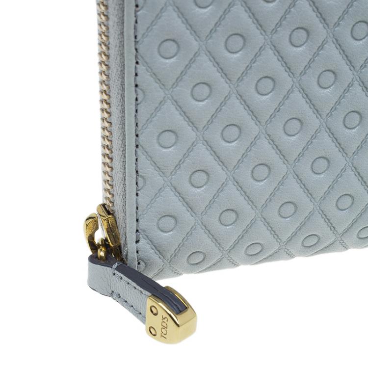 Pre Owned Tod's Grey Zip Around Wallet