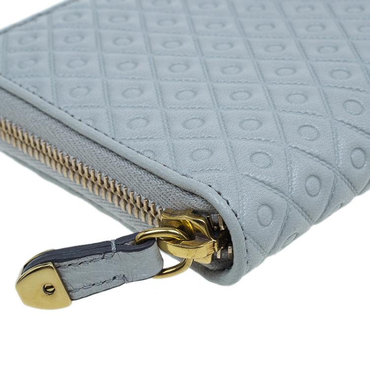 Pre Owned Tod's Grey Zip Around Wallet