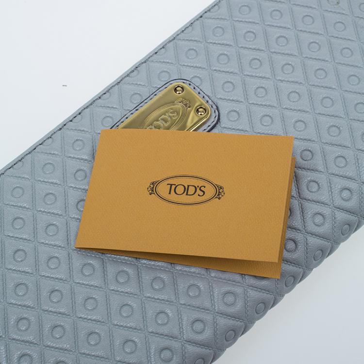 Pre Owned Tod's Grey Zip Around Wallet