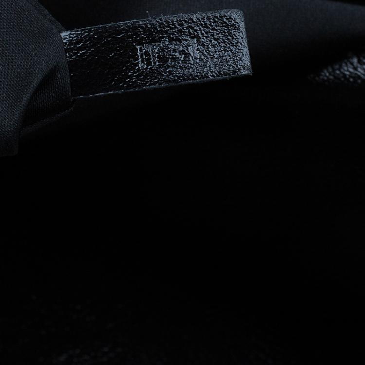 مملوكة مسبقًا Tod's Black Glazed Leather Medium Shopping Tote Bag