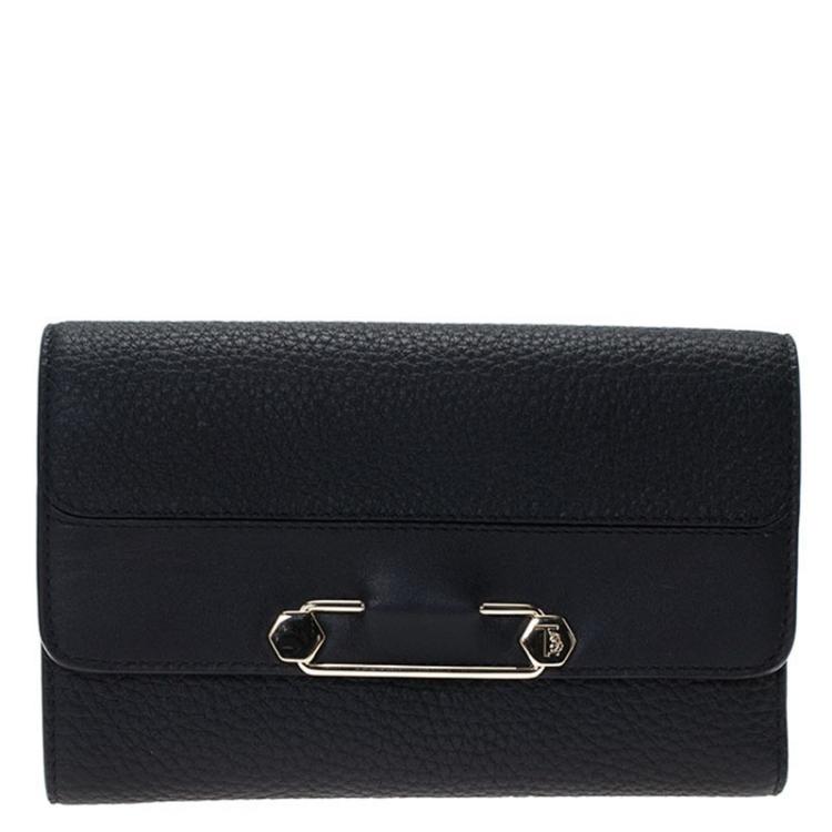 Pre Owned Tod's Black leather Brooch Wallet