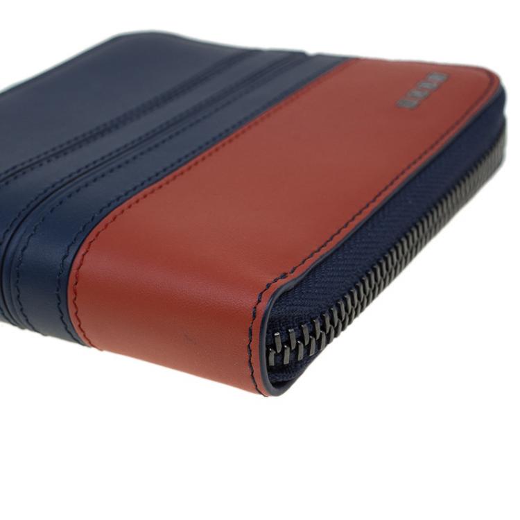 Pre Owned Tod's Two Tone Leather Zip-Around Compact Wallet