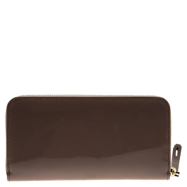 Pre Owned Tod's Grey/Cedar Leather Zip Around Wallet