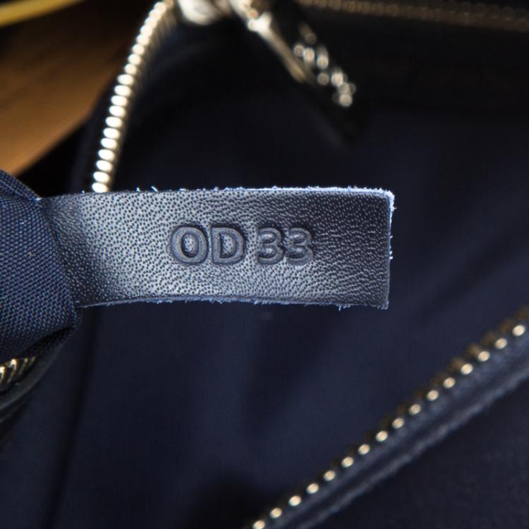 Pre Owned Tod's Navy Blue Leather Shopping Zip Tote