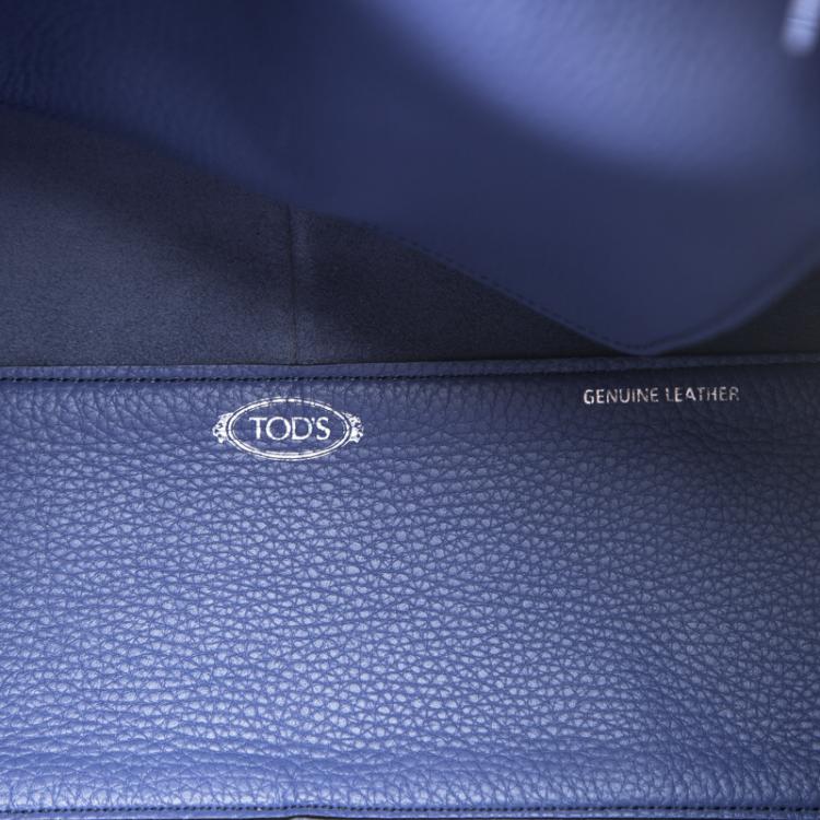 Pre Owned Tod's Blue Leather Medium Joy Shopper Tote