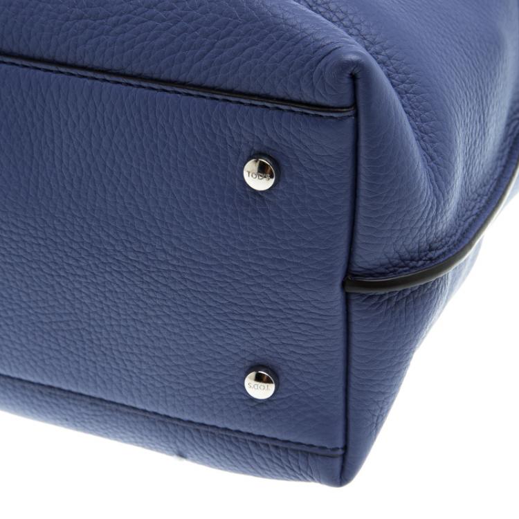 Pre Owned Tod's Blue Leather Medium Joy Shopper Tote
