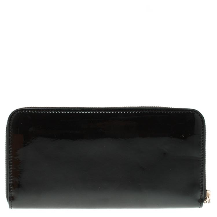 Pre Owned Tod's Black Leather Zip Around Wallet