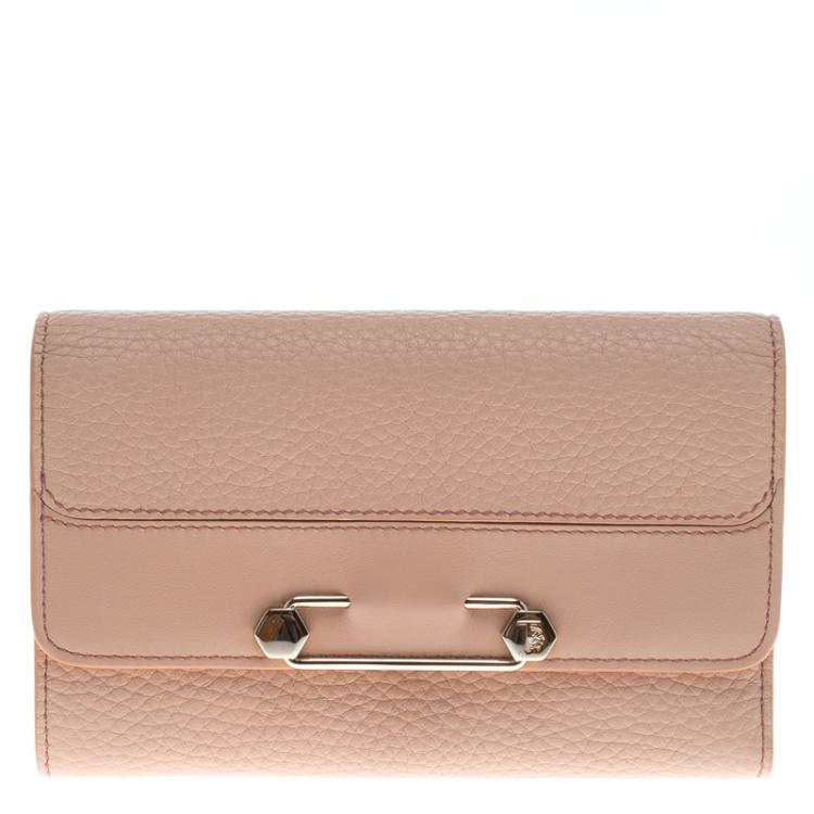 Pre Owned Tod's Pink leather Brooch Wallet